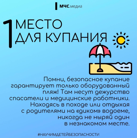 Информация по безопасности людей на водных объектах в летний период.